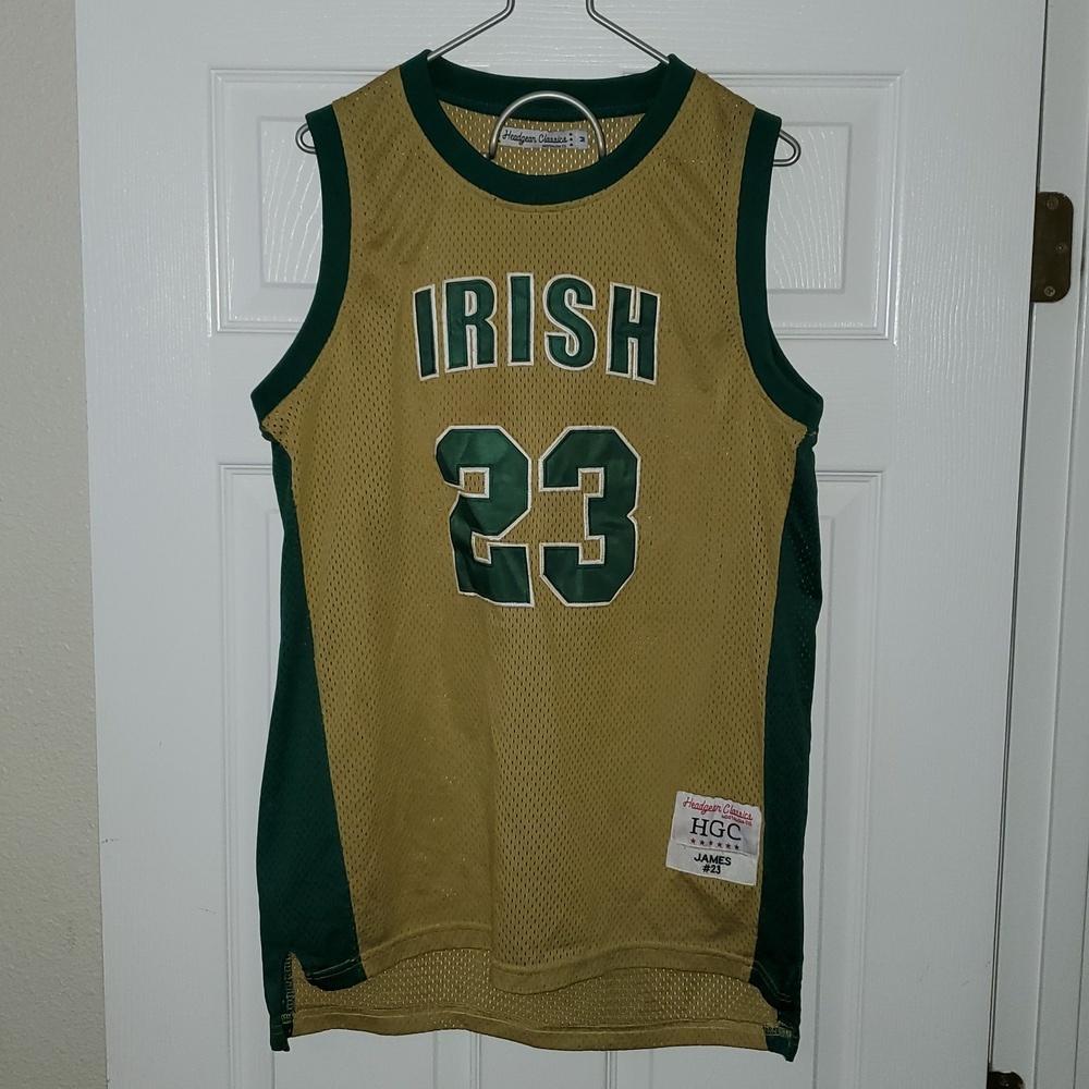 Headgear Classics LeBron James #23 Fighting Irish High School Jersey Size Medium